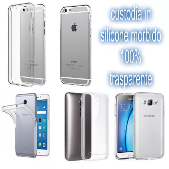 PER HUAWEI HONOR 7A PRO DA 5,7" POLLICI cover in silicone posteriore trasparente