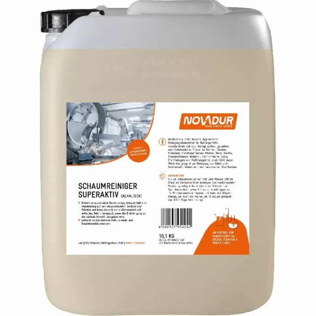 NOVADUR Schaumreiniger Superaktiv Alkalisch, 10 Liter