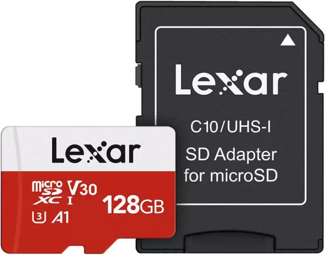 Lexar E-Series 128GB Micro SD Card, Microsdxc UHS-I Flash Memory Card with Adapt