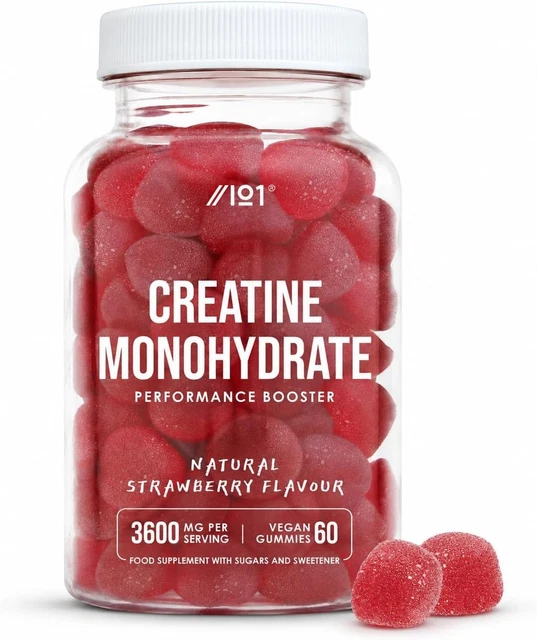 CREATINE MONOHYDRATE GUMMIES 3600mg – 3 Gummies a Day – Natural ...