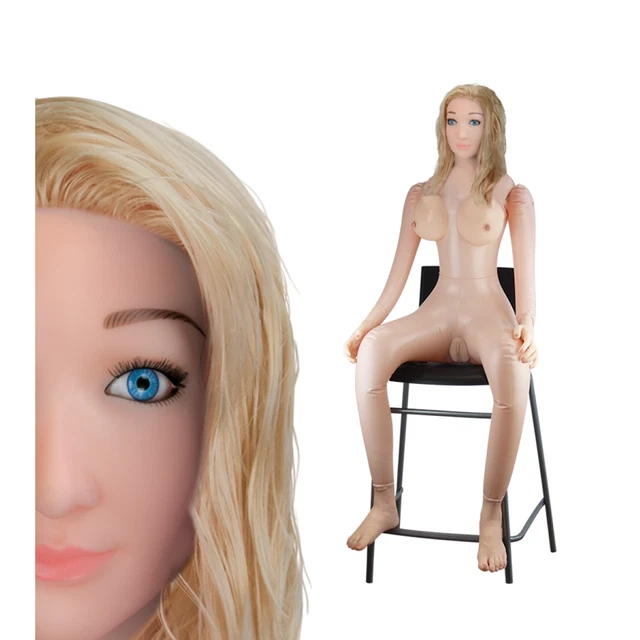 Poupée gonflable blonde vibrante Maisie