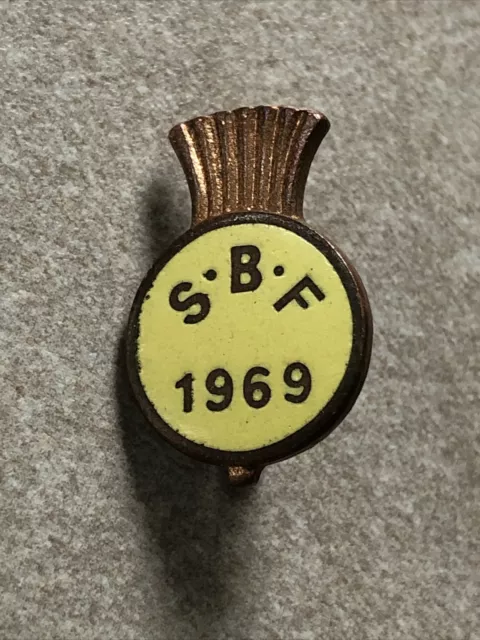 Scottish Bowling Federation 1969 Metal Lapel Pin Badge. N.w. Miller Birmingham.