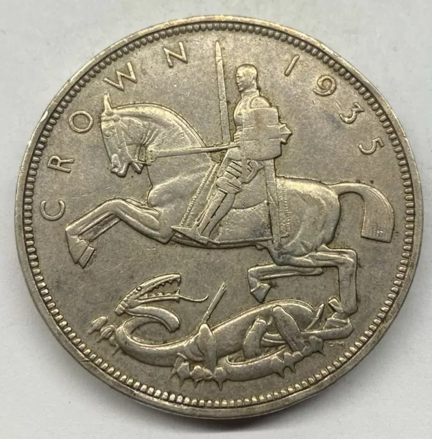 Great Britain 1935 Crown Silver Coin KM #842