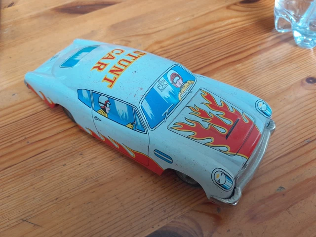 Lot De 3 Voitures Anciennes En Tôle – Tin Toys – Sportives MF763 – Jouets Mécaniques