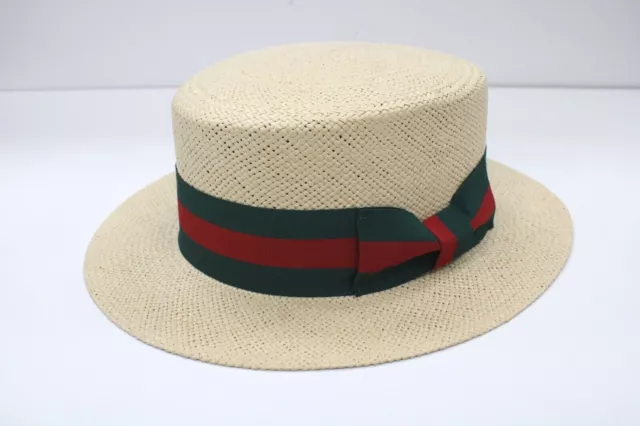 Men's Natural Boater Hat 100% Straw Skimmer By Bruno Capelo BC-640