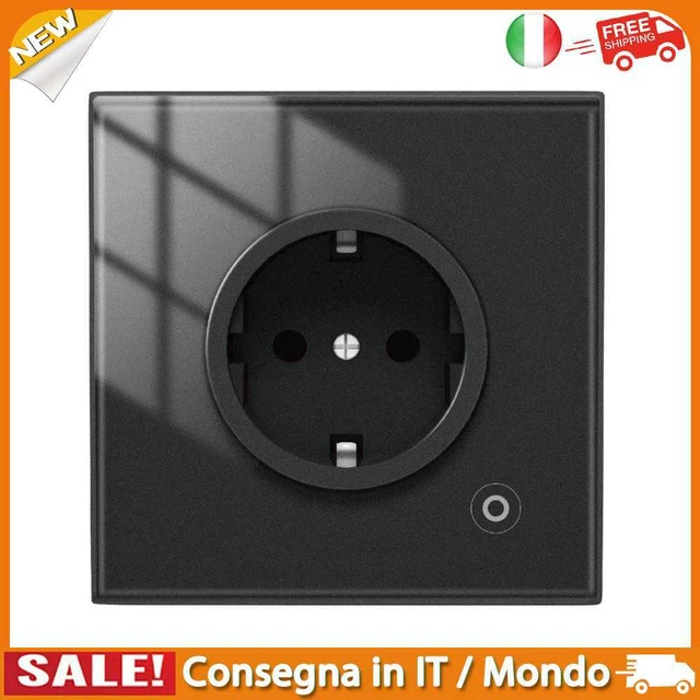 IT WiFi Tuya Smart Wall Socket Relay Status Adjustable Wall Socket (EU Plug Blac
