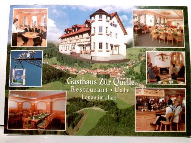 Herzberg / Lonau. Gasthaus Zur Quelle. Seltene Mehrbild AK farbig, gel. 2000. 7