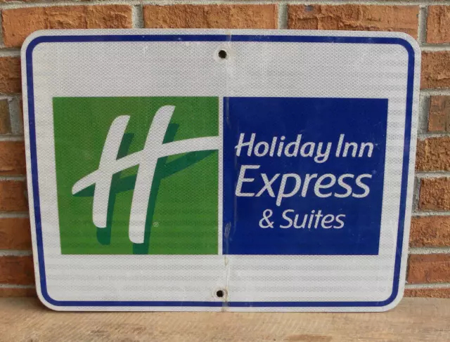 Rtd Holiday Inn Express & Suites, Highway Road Sign, Metal, 24"x18"  (READ)