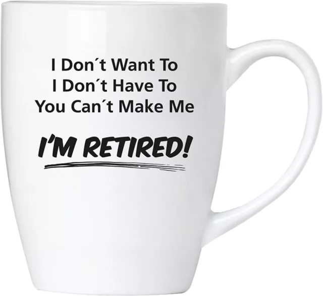 BRUBAKER - I´m Retired - Taza de Café de Cerámica - 300 ml - Regalo Copa Bebidas