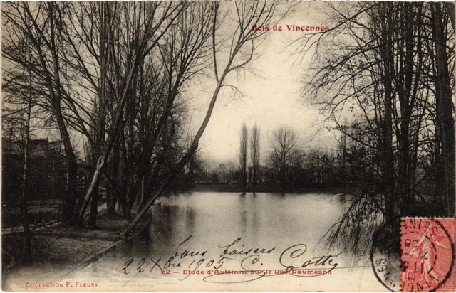CPA AK Vincennes Etude d'Automne sur le Lac Daumesnil FRANCE (1283313)