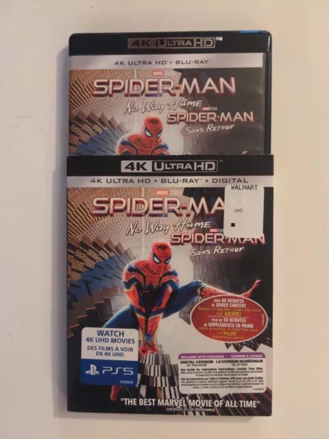 SPIDER-MAN NO WAY HOME 4K ULTRA HD & BLURAY, 2021, Tom Holland, Bilingual