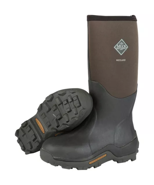 The Original Muck Boot Company Brown Rubber Waterproof Wetland Men's Boots 10 US