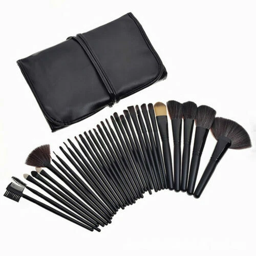 Pennelli Trucco Make Up Professionali Set 24 Pennello Liquido Polvere Custodia