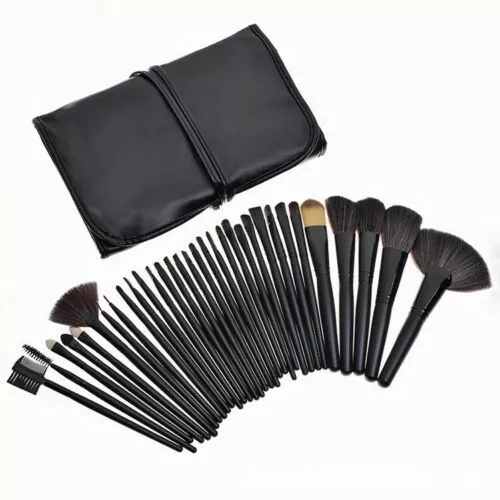 Set 24 Pennelli per Make Up Trucco Pennello Liquido Polvere Ombretto + Custodia