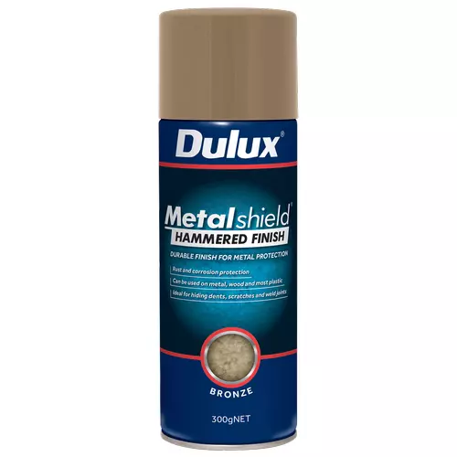 Dulux 300g Metalshield Hammered Bronze Spray Paint + Rust Protection Metal DIY