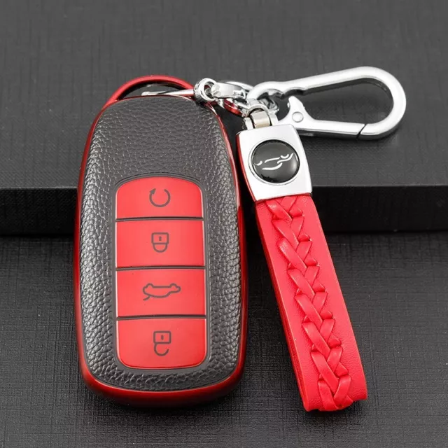 Soft TPU Car Remote Key Fob Cover Key fob Case For Chery Omoda 5 Tiggo 7Pro Red