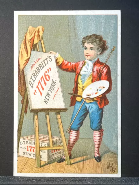 B.T. Babbitt's 1776 New York Victorian Trade Card - Chid Artist