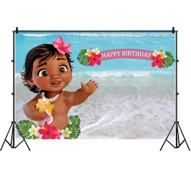 Baby Moana Maui Photography Backdrop Birthday Party Kids Photo Studio Background