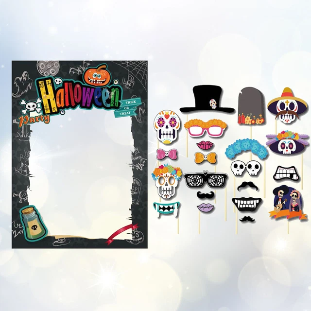 22 pz oggetti di scena stand fotografico Halloween e accessori per fotografia domestica festa