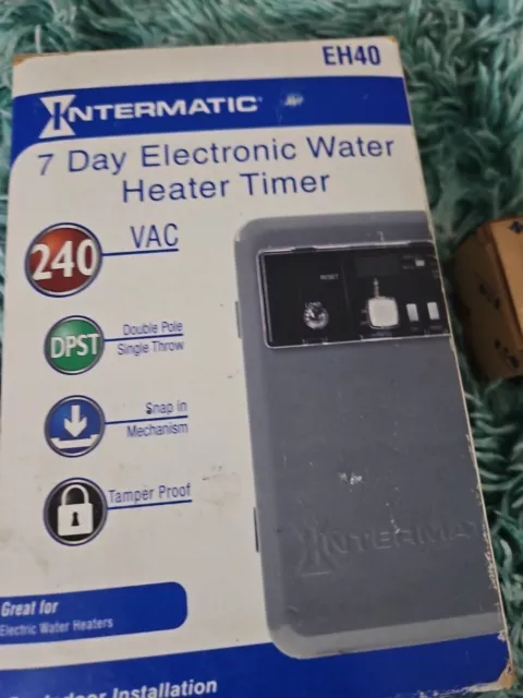 EH40 Electronic 7 DAY Water Heater Timer 240VAC 60HZ New with Instructions