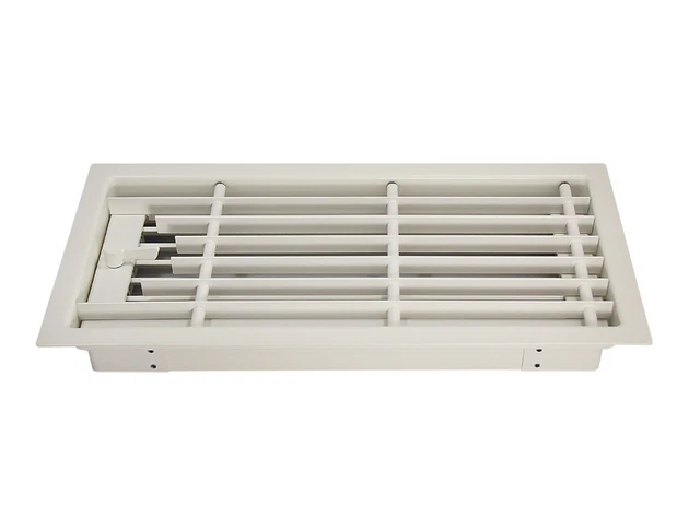 Warmluftgitter WG 3515 S Schwarz, 350x150 Mm – Mit Einbaurahmen & Verstellbaren Lamellen