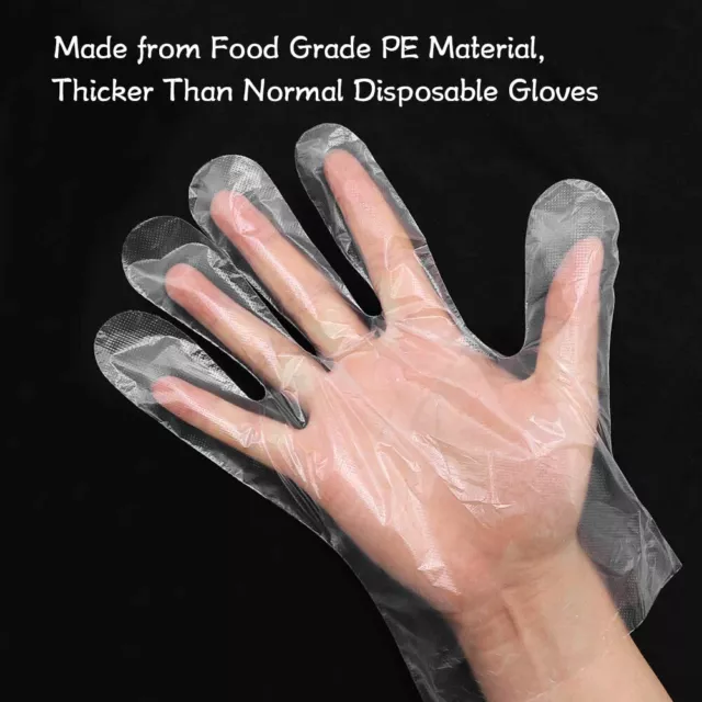 PE Gloves Disposable Poly Work Gloves Food Service Cleaning Gloves,100-2000pcs 3