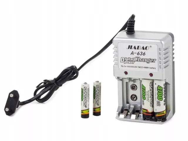 Carica Batterie Ricaricabili Caricatore 220 Volt Per Pile Aa-Aaa 9V Ac 220V Casa