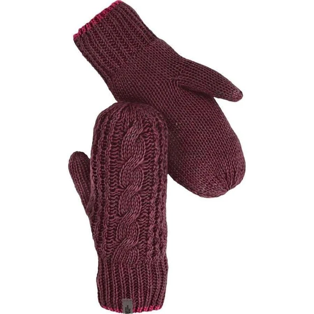 The North Face Gloves Cable Minna Mitt Garnet Red Women sz XS S NEW NWT W2