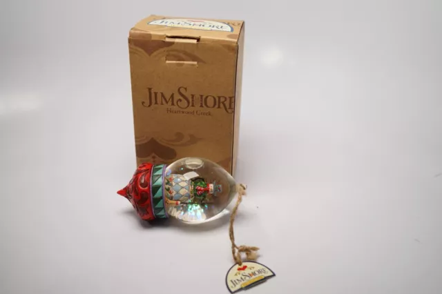 Jim Shore Heartwood Creek Water Ball Snow Globe Snowman with Broom Ornament 2011