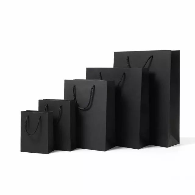 Negro Alta Calidad Papel Bolsa Regalo Perfecto para Todo Oferta Cualquier Evento