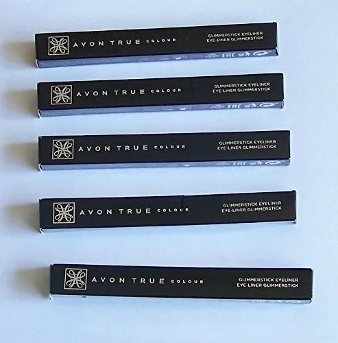 AVON True Colour Glimmerstick Eyeliner Blackest Black X 5