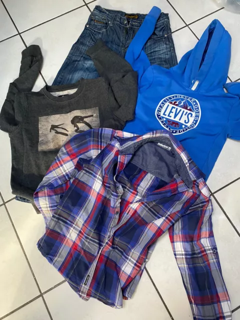 Lot Garcon 12 Ans Jeans Chemise Ml Timberland Sweater Adidas Et The Element