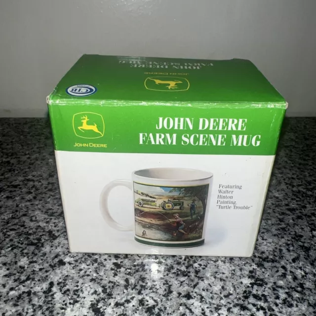 New in Box John Deere Farm Scene Turtle Trouble Fishing Mug