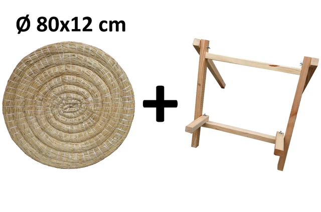 Cible De Tir à L'arc En Paille 60 Cm + Support MF Trade