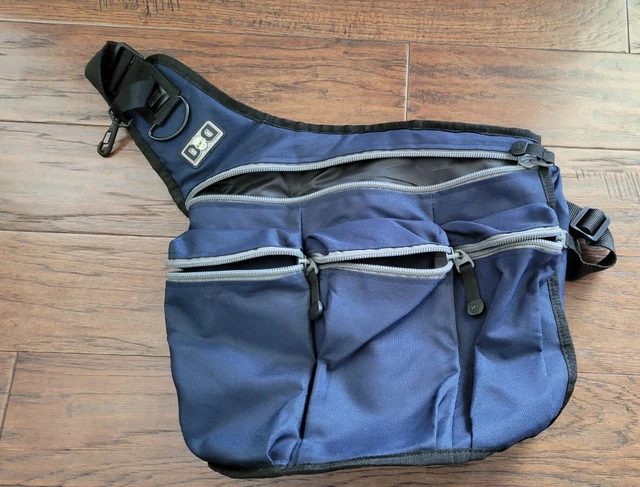 Messenger Dads Diaper Dudes Bag  Pockets blue With gray Zippers