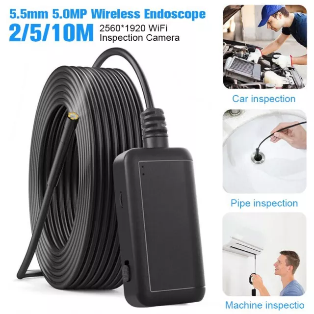 Wireless Endoskopkamera WiFi Endoskop 5MP 1080P HD Inspektionskamera Rohrkamera