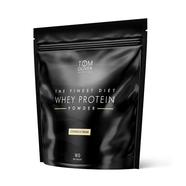 Tom Oliver Nutrition - Régime Poudre de Protéine Whey 1kg (Cookies et Crème)