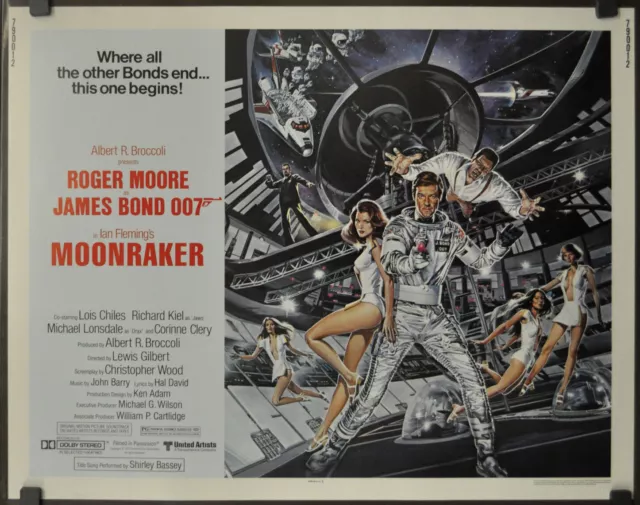 Moonraker 1979 Orig. 22X28 Film Affiche James Bond Roger Moore Michael Lonsdale