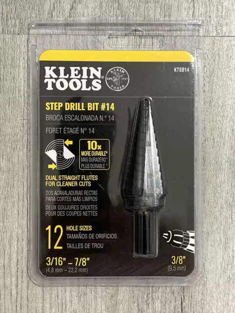Klein Tools (KTSB14) - Step Drill Bit #14 (12 Hols Sizes)....NEW!!