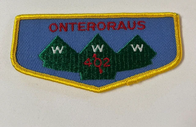 Boy Scout OA 402 Onteroraus Lodge Flap F1 FF First Flap