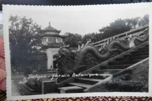 CPA Indochine Cochinchine Saigon Jardin botanique Temple du Souvenir Musée 1950