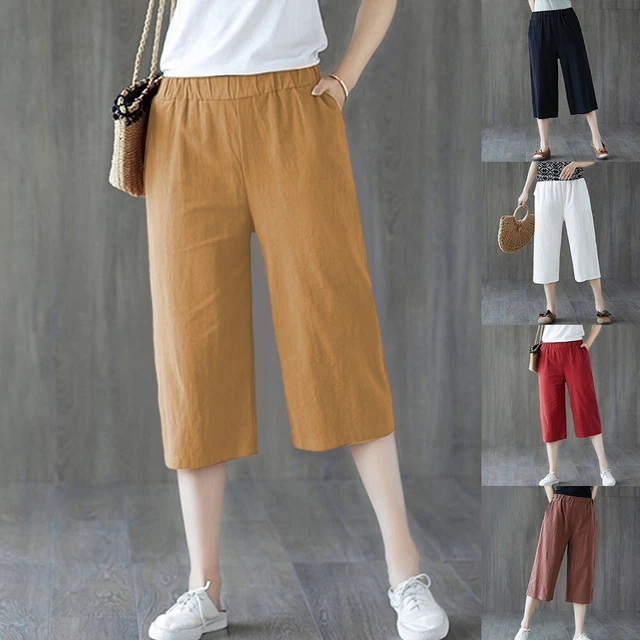 Short Homme D'été En Coton-lin Nlaayong - Coupe Ample, Taille élastique Avec Cordon, Deux Poches
