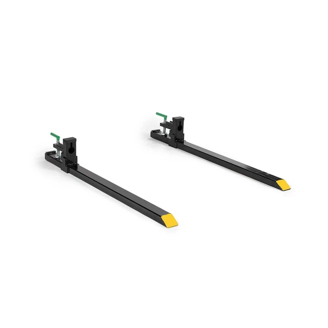 Titan Attachments Light-Duty 60" Clamp-on Pallet Forks, 46" x 3" Fork Length,...