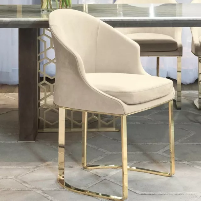 Design Armchair Metal Lounge Six Units New Set Chairs Relax Group Clubs Beige