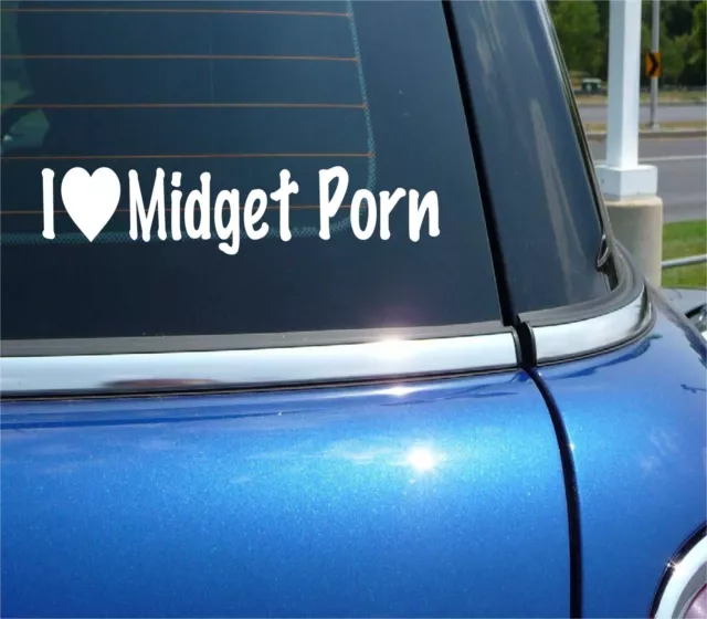 I Heart Love Midget Porn Xxx Funny Decal Sticker Art Car Wall