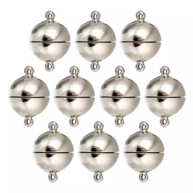 10 sets brass silver/gold plated ball  clasps for