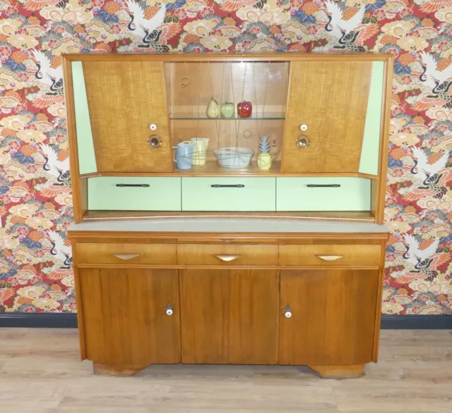 Pastell grün 50er Jahre Küchenschrank Holz/Resopal fifties Schrank Buffet retro