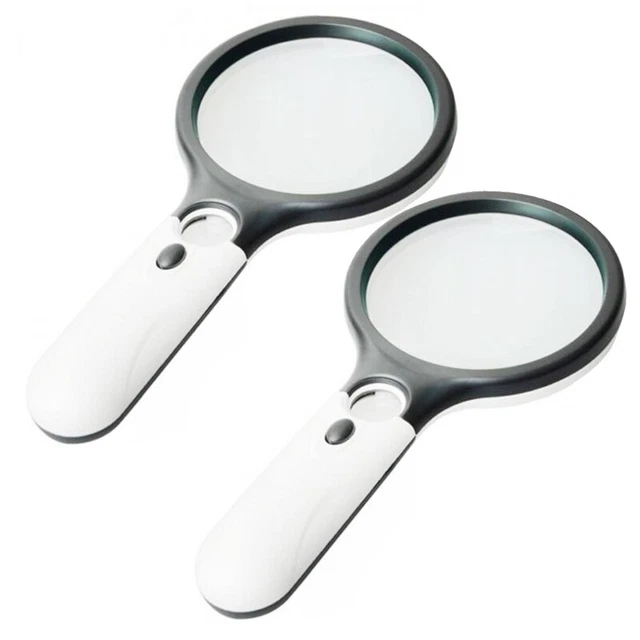 45 x orologio gioiello portatile lente d'ingrandimento lente d'ingrandimento gioiello illuminata lente d'ingrandimento con 3 LED 2 pz V8E62963