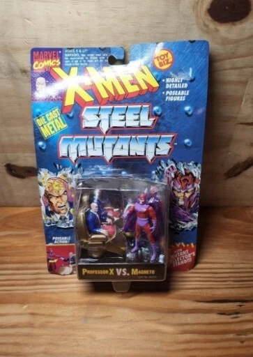 X-men Steel Mutants Professor X VS Magneto Set Metal Action Figure Toy Biz 1994