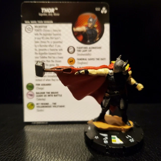 HeroClix Marvel Avengers War Of Realms Thor LE #100 Action Figure With Card